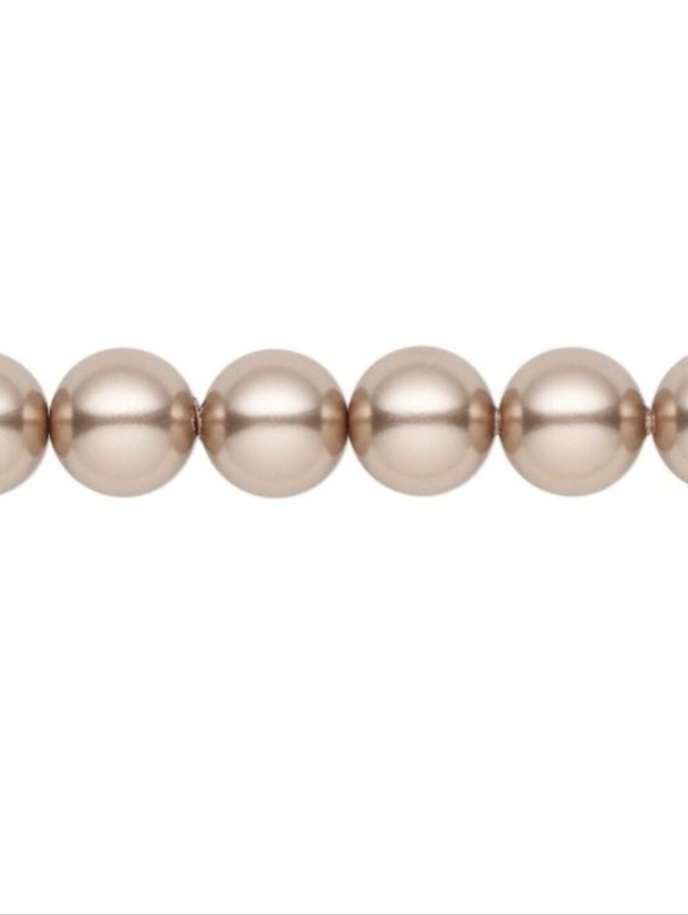 8mm Crystal Pearl Bronze Round Beads 50ct H20-1033GP